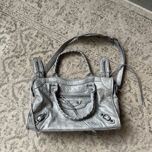 faux leather shoulder bag